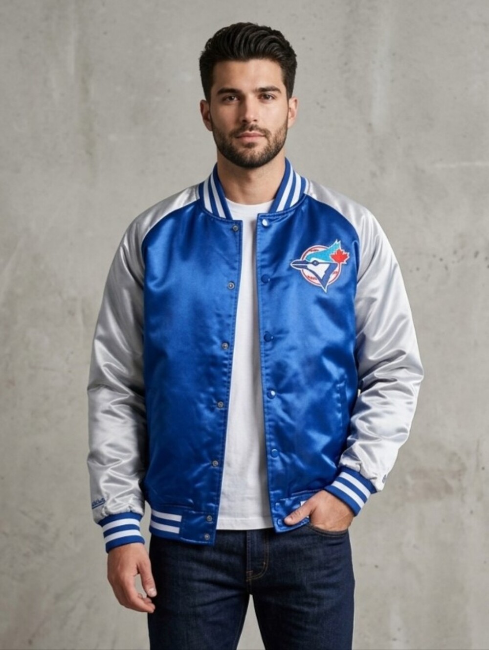 370. NWOT - Mitchell & Ness - Toronto Blue Jays Varsity Jacket